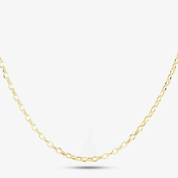 T. H. Baker 9ct Yellow Gold 16 Inch Oval Belcher Chain HOB080-16