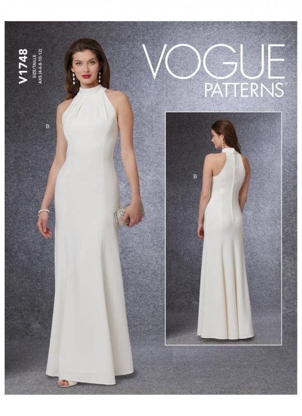 Vogue Sewing Pattern 1748, Dresses for Women, AX5 (4-6-8-10-12) - Easy