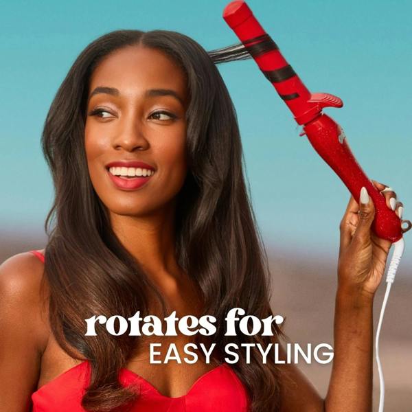 Beachwaver B Series - B1.25 Red Glitter - UK Plug by Beachwaver for Women - 1.25 Inch Curling Iron