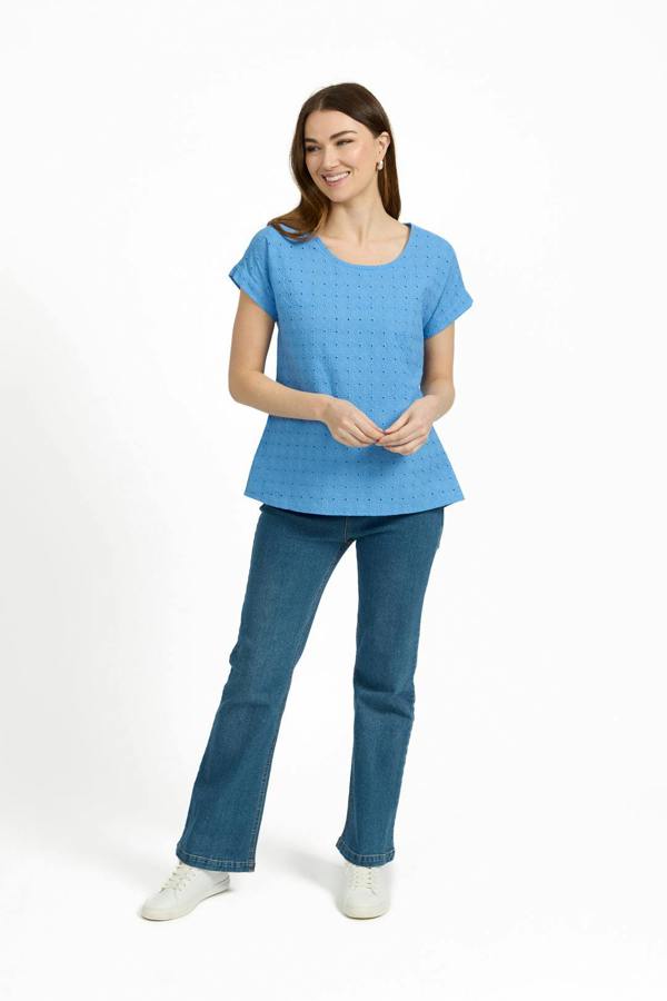 Mudflower Embroidery Anglaise Top