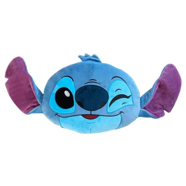 Lilo & Stitch Shaped Filled Cushion - Blue/Purple