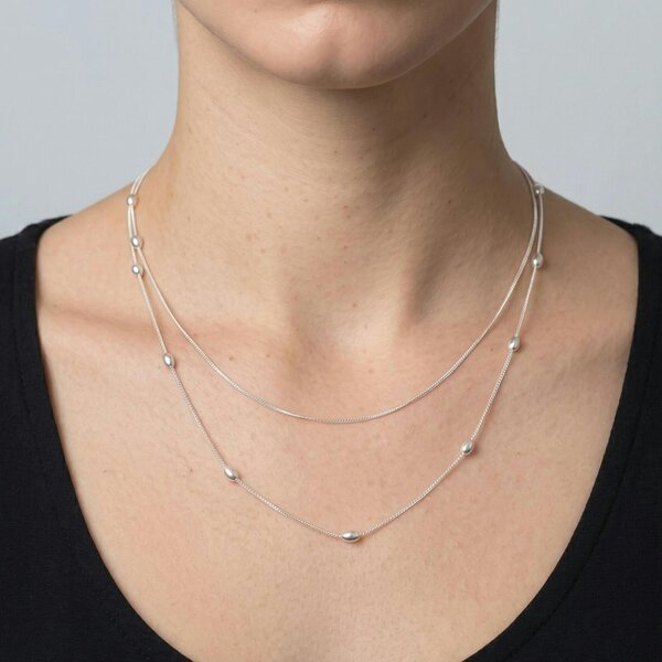 Uchi & Soto Enso 925 Silver Layered Chain Necklace