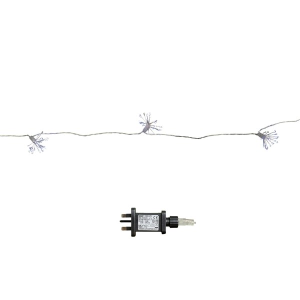 Samuel Alexander 2.7m Set of 10 Twinkling Christmas Starburst String Lights with 200 White LEDs
