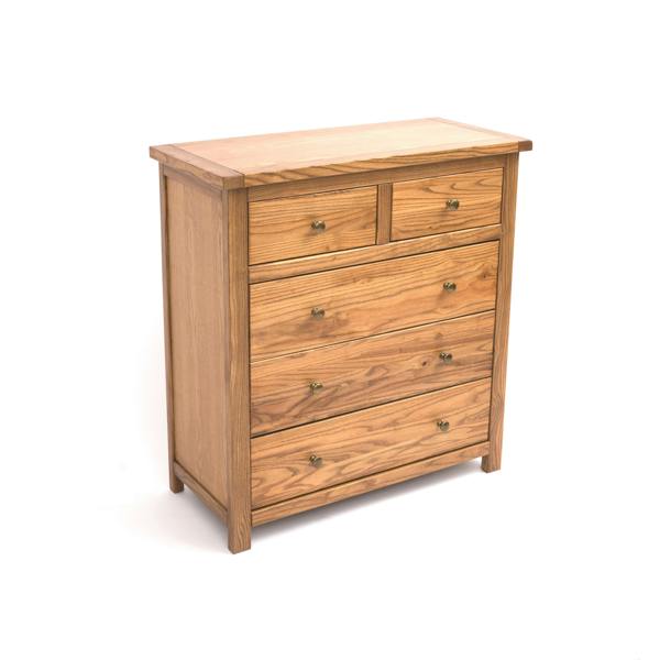Cabinet Bits Trivento 5 Drawer Chest of Drawers Brass Knob