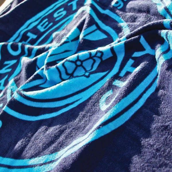 Manchester City FC Stripe Towel, Bedroom, Sports, Gift