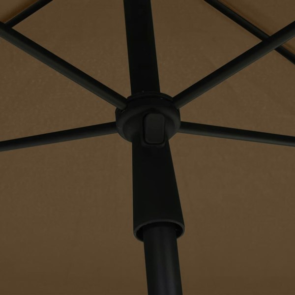 Berkfield Garden Parasol with Pole 210x140 cm Taupe