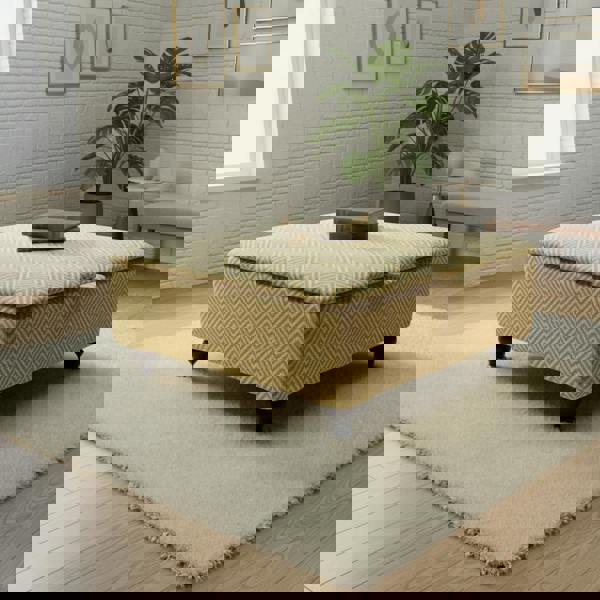 ISTOOLS Bespoke Upholstered Square Bench – Multi-Toned Designer Pattern, Deep Storage & Handcrafted UK Quality