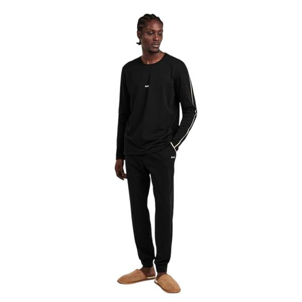 Boss Mens Unique Stripe Detail Joggers - Black - 