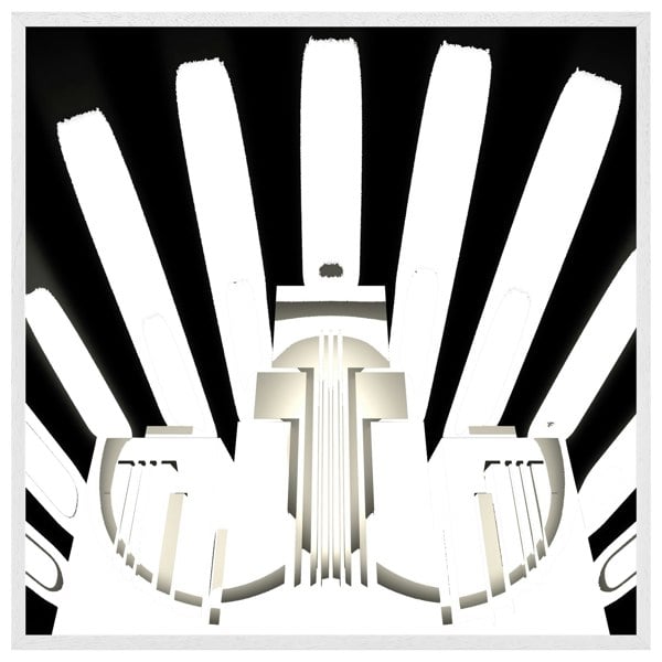 Benjamin Tate Design Art deco skyscraper in black & white (picture Frame)