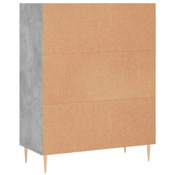 Berkfield Bookcase Concrete Grey 69.5x32.5x90 cm Engineered Wood