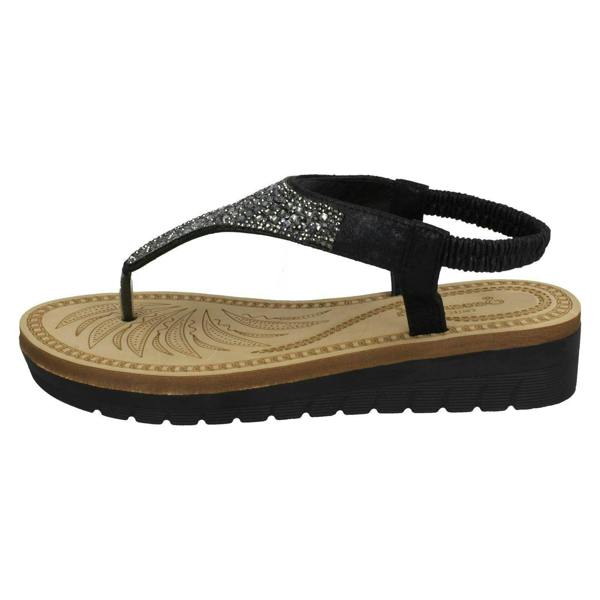Savannah Ladies Savannah Mid Wedge Toepost Sandals