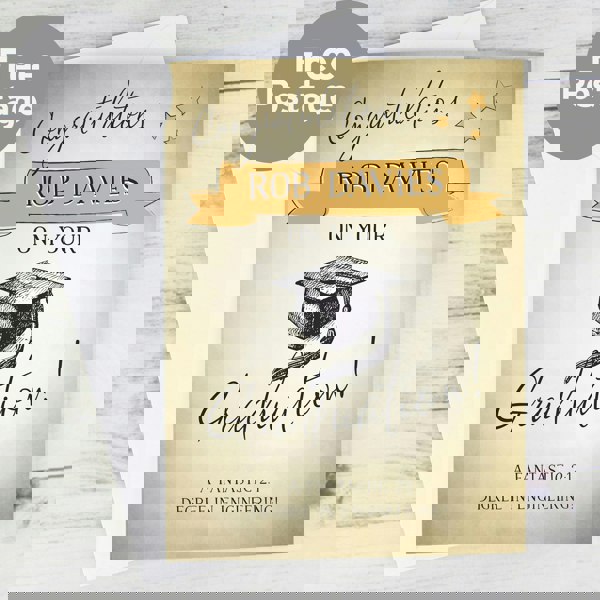 Personalised Memento Company Personalised Gold Star Graduation Card