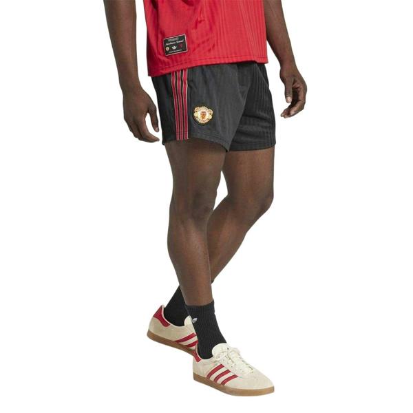 Adidas Unisex Adult Terrace Icons Polyester Manchester United FC Shorts - Black - 