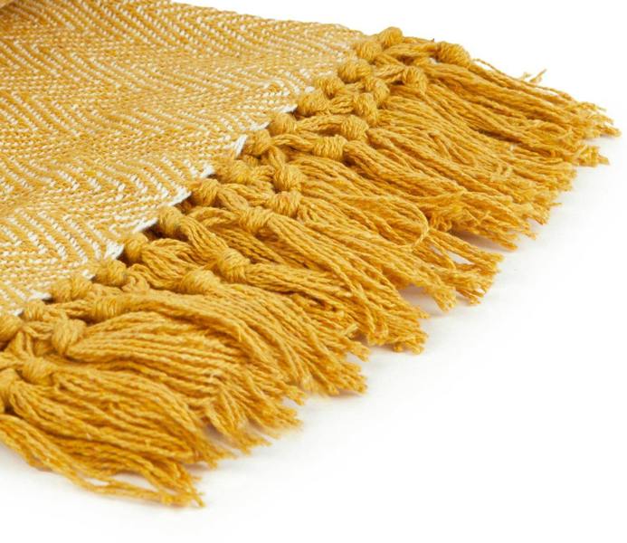Herringbone Throw 70x100" Ochre
