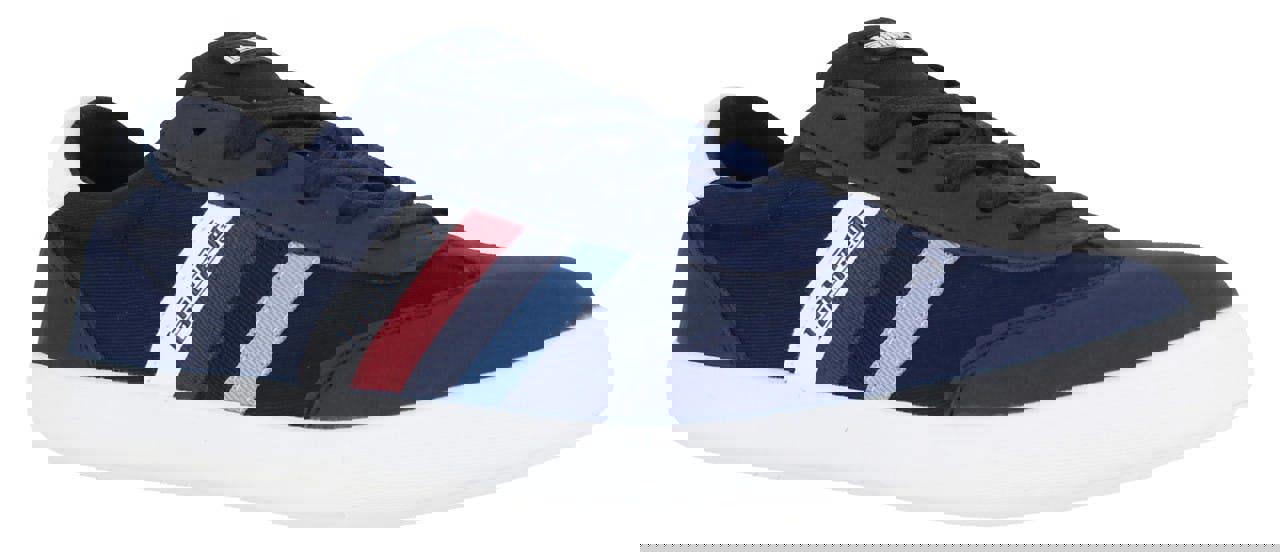 Lambretta Vulkan Mens Casual Smart Lace Up Canvas Pump Trainers