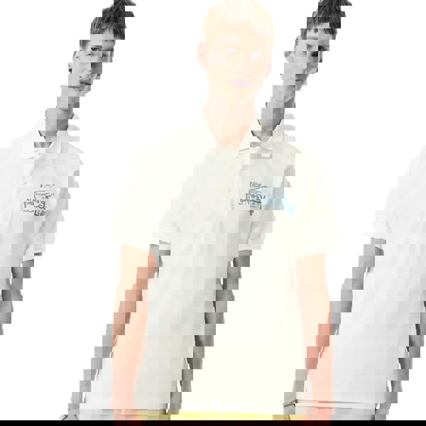 Lacoste Classic Fit Printed Polo Shirt White/Blue