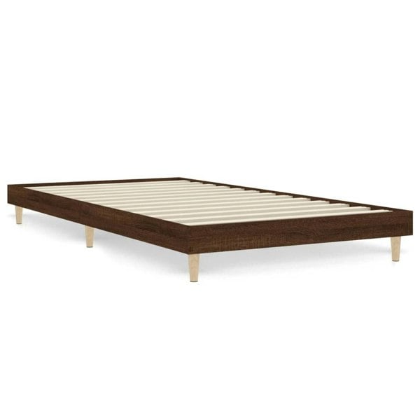 Berkfield Bed Frame Brown Oak 90x200 cm Engineered Wood