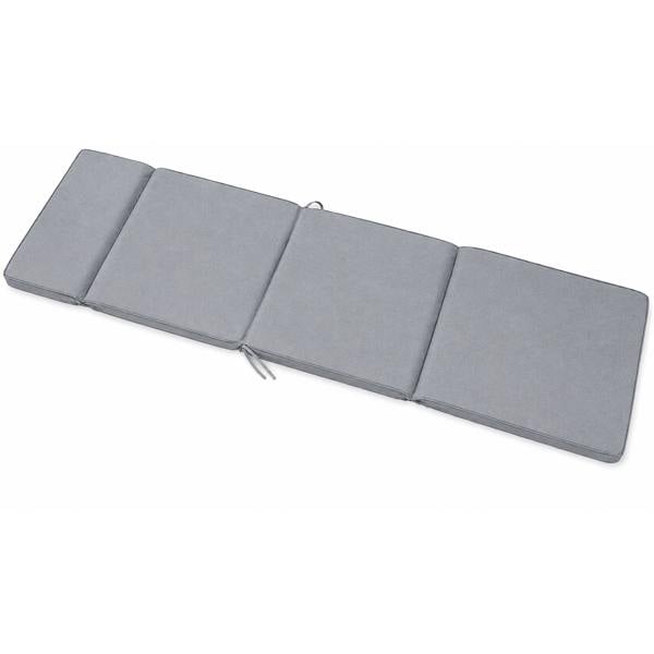 Steamer Chair Cushion – Outdoor Garden Seat Pad with 6cm Padding, Washable Cover & Adjustable Straps, Grey, 49cm Wide