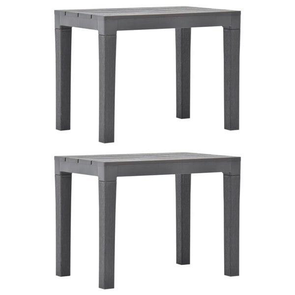 Berkfield Garden Benches 2 pcs Mocca Plastic