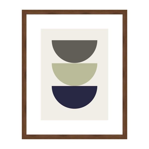 Nielsen accent by nielsen Velino Walnut Picture Frame with Glass Front and Abstract Poster Print