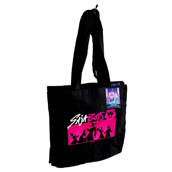 K-Pop Demon Hunters Saja Boys Tote Bag - Black/Pink