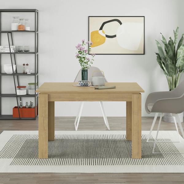Decortie Tolmen Dining Table Rectangular Extendable Table for 4 Seater Contemporary Kitchen Table 120Wcm Living Room