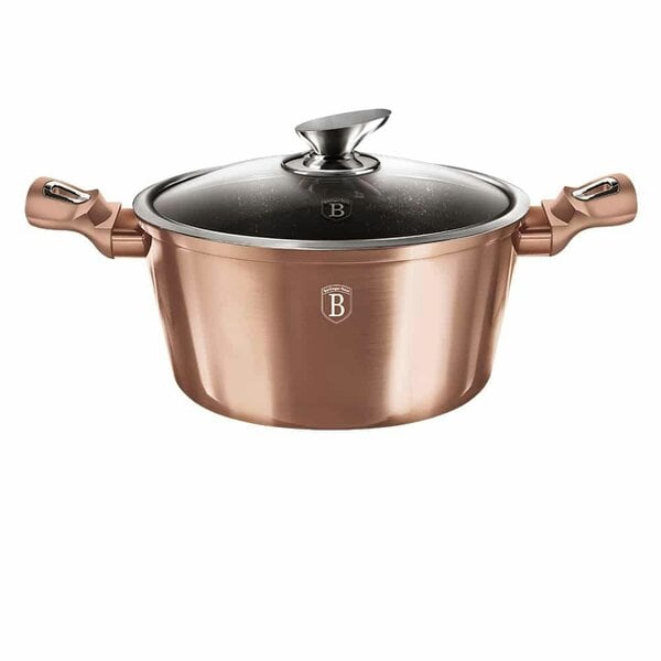 Berlinger Haus 28 cm Rose Gold Casserole with Lid - Metallic Line