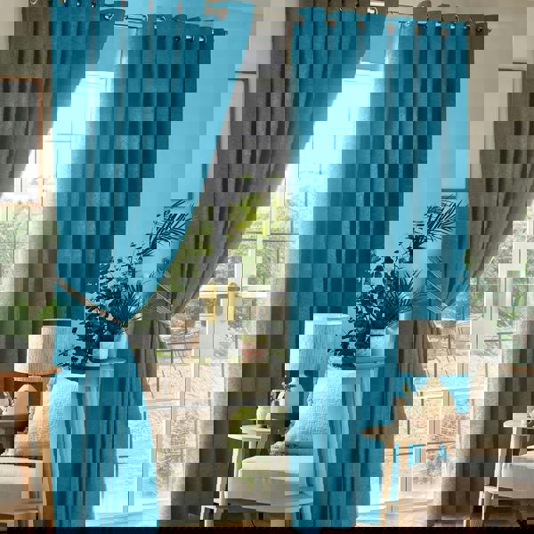 Luxury Living Chenille Blackout Ring Top Eyelet Curtains