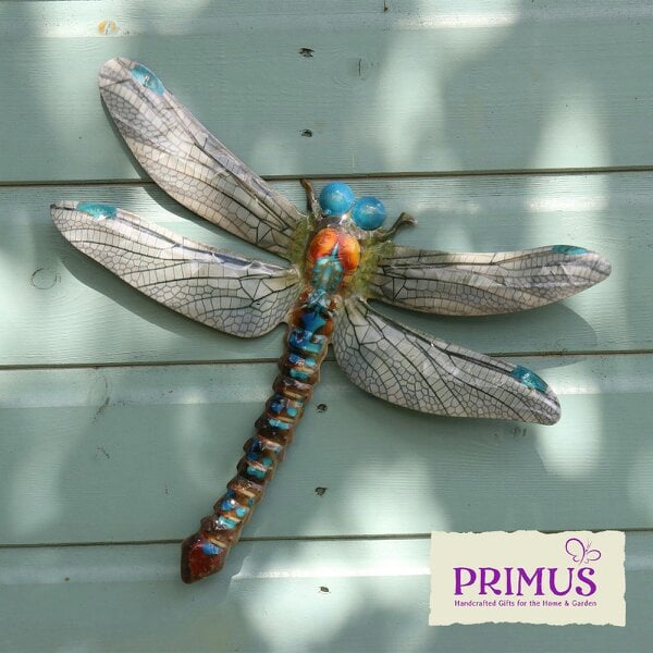 EDH Door Hardware Large Metal Dragonfly - Blue