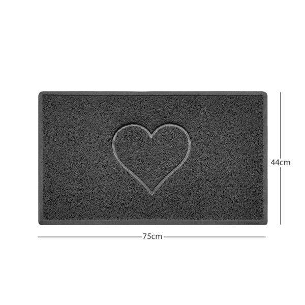 Nicoman "Heart" Embossed Loofah Textured Spaghetti Door Mat