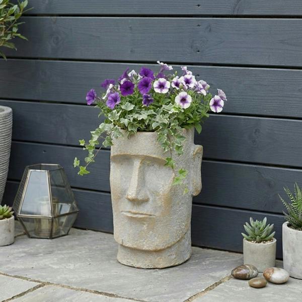 Garden Greatness Lunaria Easter Island Planter Pot