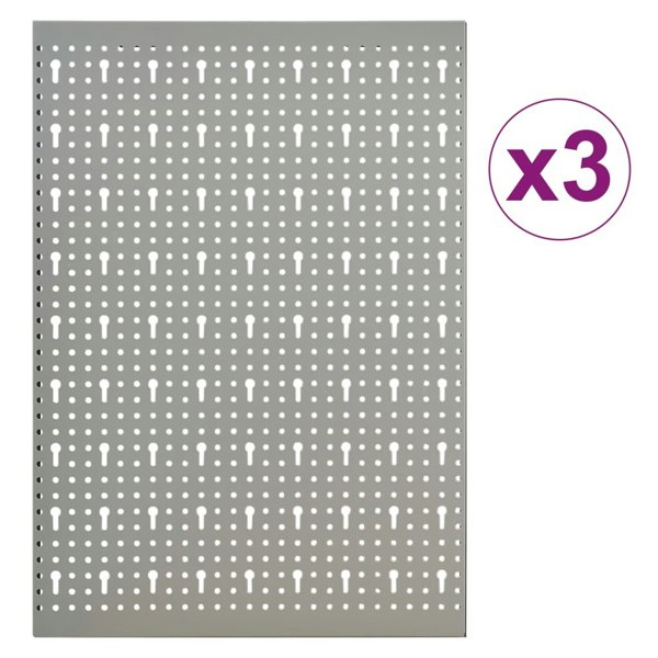 Berkfield Wall-mounted Peg Boards 3 pcs 40x58 cm Steel