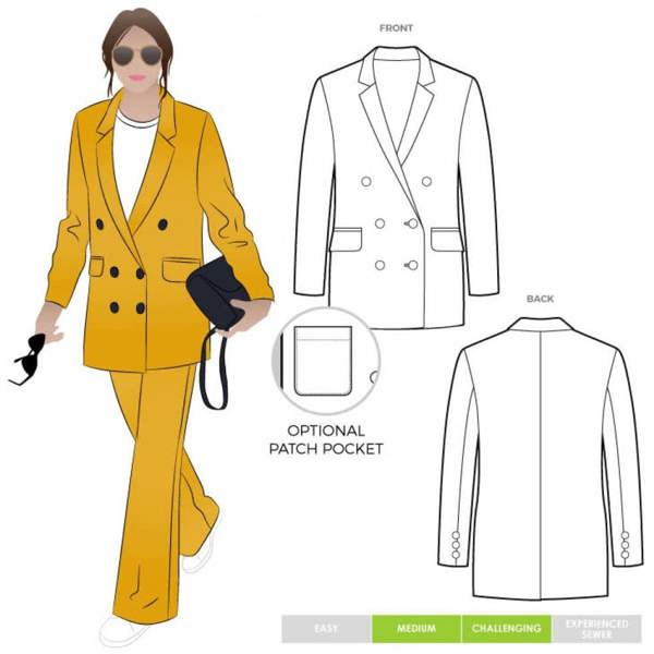 Style Arc Sewing Pattern McKenzie Blazer - Jackets, Suits for Women - Advanced