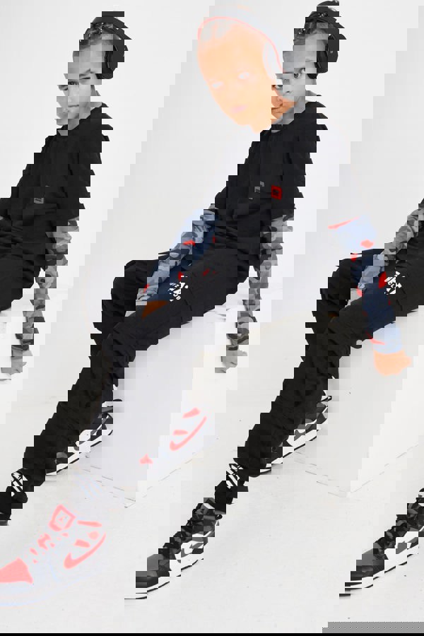 Beat Boyz Club Doublo Boys Long Sleeve T-Shirt – Black & Red Pop Camo