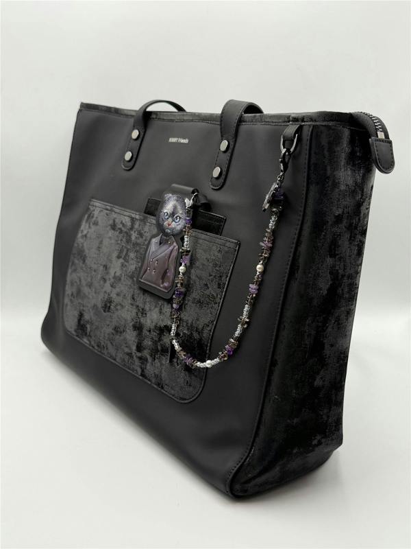 Nimmy Friends Nimmy Magnetic Fashion Series Combo Black Cat Tote Bag Black - N-CXMX-TTBZH-03