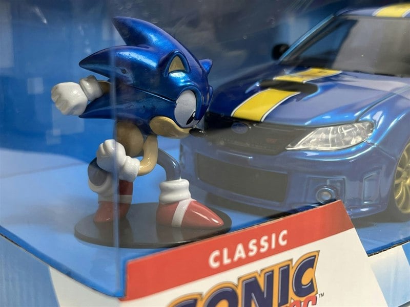 Jada Sonic The Hedgehog Figure and 2012 Subaru Impreza WRX STI 1:24 Jada 35871