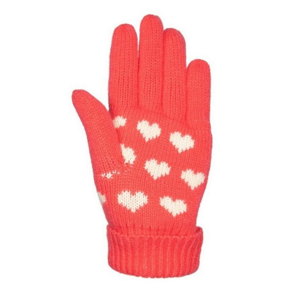 Trespass Girls Mary Hearts Gloves - Strawberry