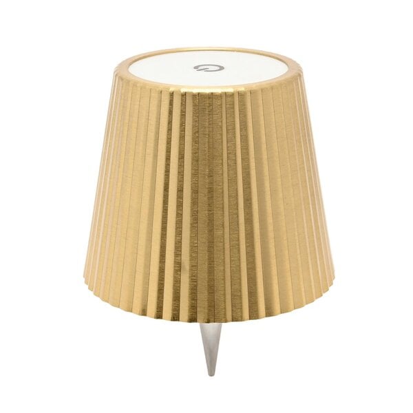 Hestia Wine Bottle Lamp Topper LED Rechargeable Touch Lamp - Brass