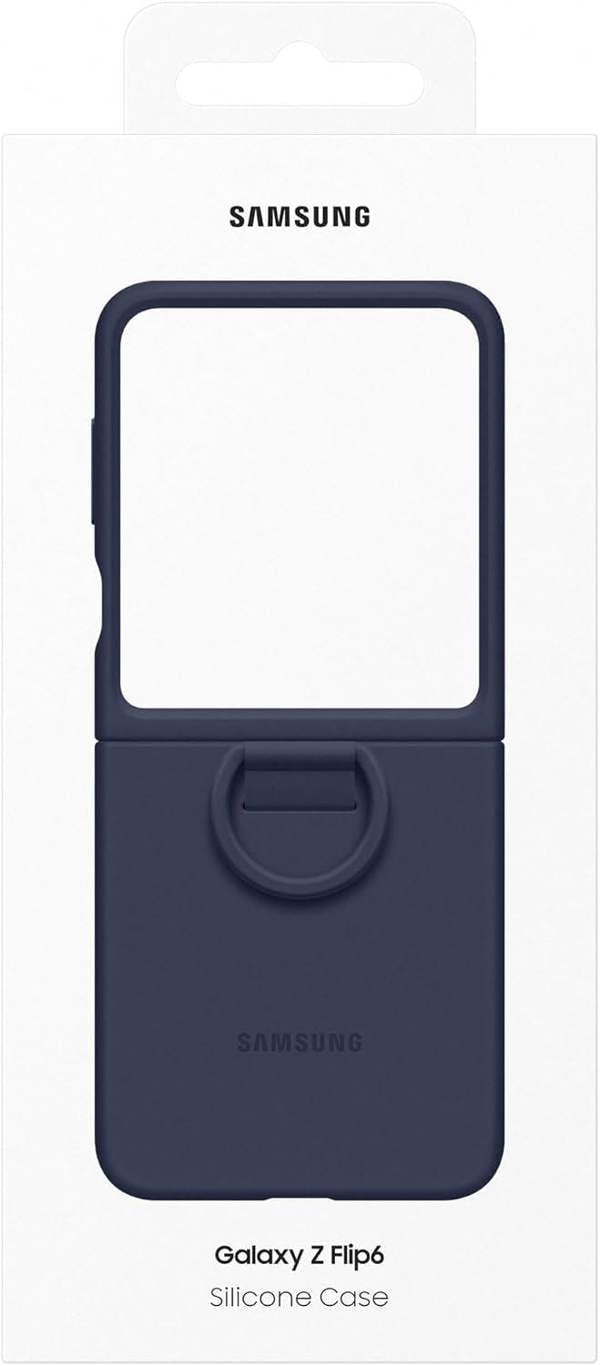 Samsung Galaxy Z Flip 6 Silicone Case with Ring Navy - EF-PF741TNEGWW