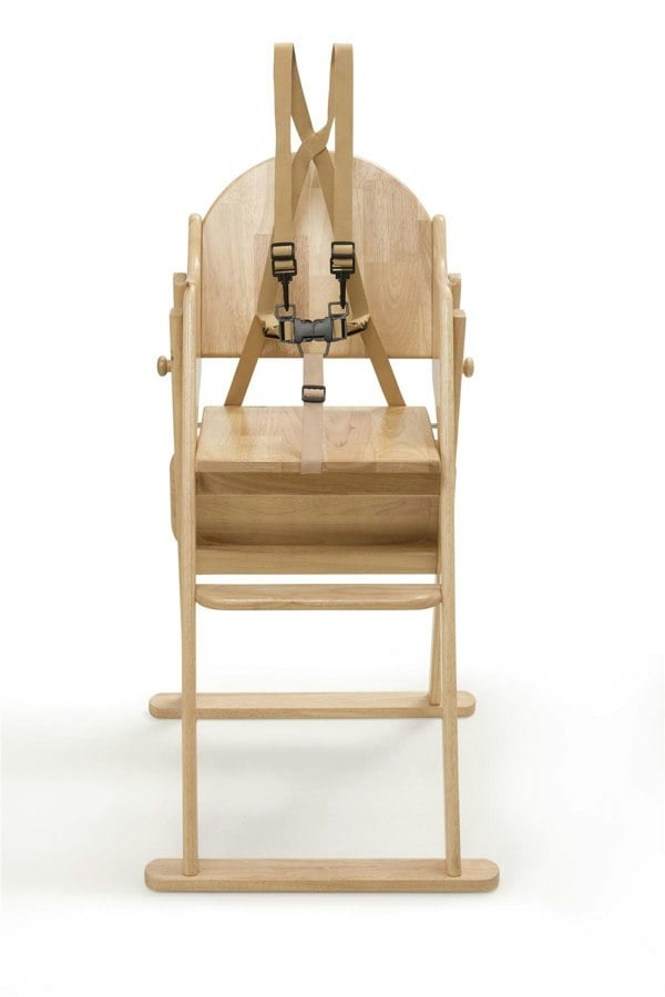 Safetots Deluxe Putaway Folding Wooden High Chair, Natural, Highchair for Baby and Toddler, Pre-Assembled