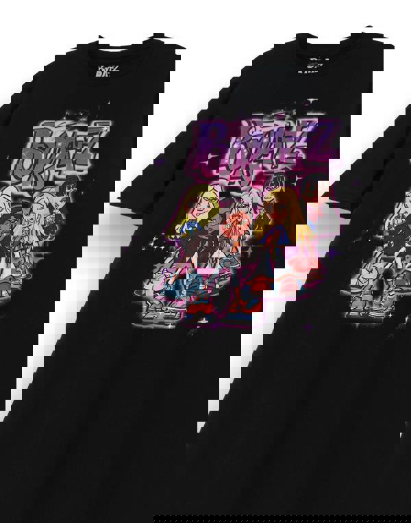 Bratz Womens Black Group Short Sleeved T-Shirt