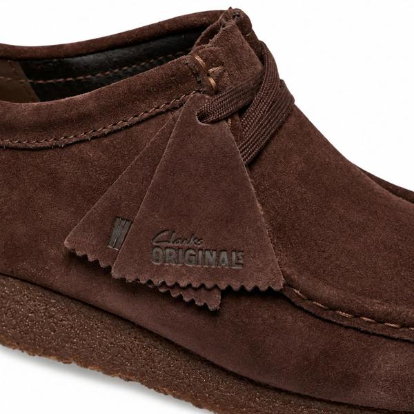 Clarks Originals Wallabee Shoes Chocolate Suede