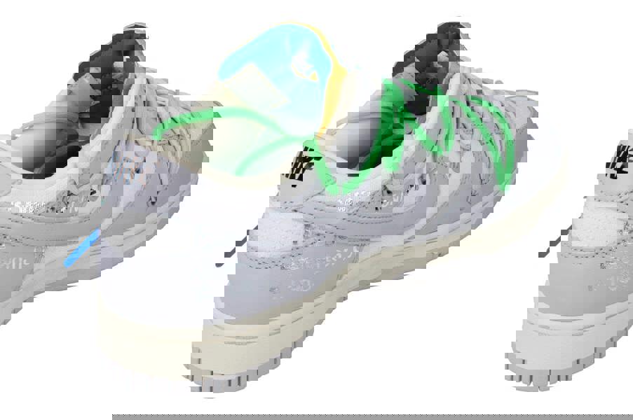 Nike Dunk Low Off X White Mens Trainers Dm1602  116 - Lot 26 Sail Neutral Grey 116 - Photo 2