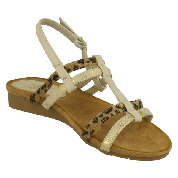 Down to Earth Ladies Down To Earth T Bar Slingback Sandals