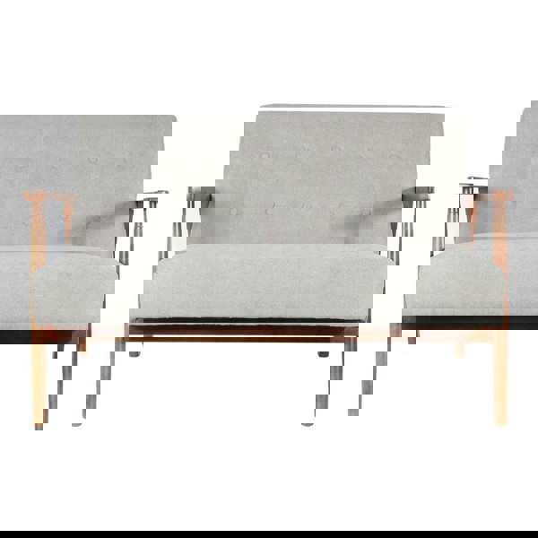 Linen Padded 2 Seater Sofa Rubber Wood Loveseat 2 Seater Sofas Living and Home 