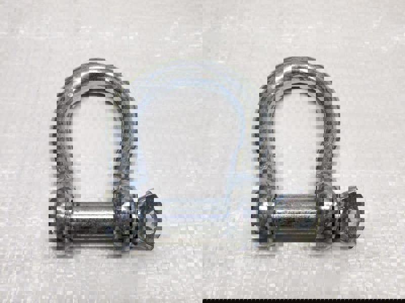 x1 5MM Galvanised Commercial Bow Shackle - Chain Connector Caravan Tether