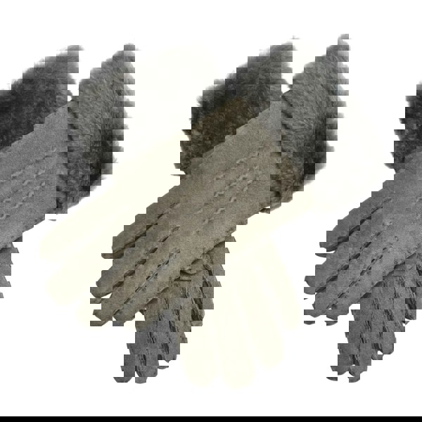 Infinity Leather Women's Plush Shearling Cuff Suede Genuine Leather Gloves