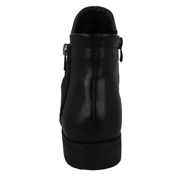 Spot On Ladies Spot On Low Heel Rouched Ankle Boot F51031