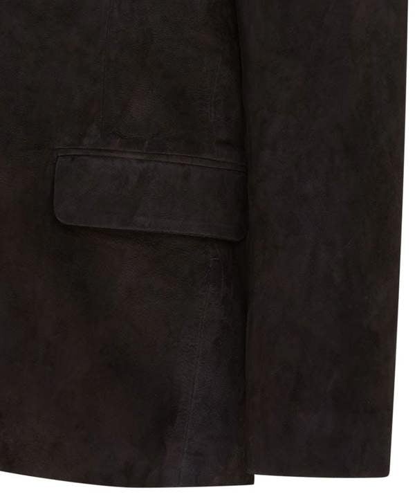 Infinity Leather Mens Slim Goat Suede Italian Blazer Jacket-Somero