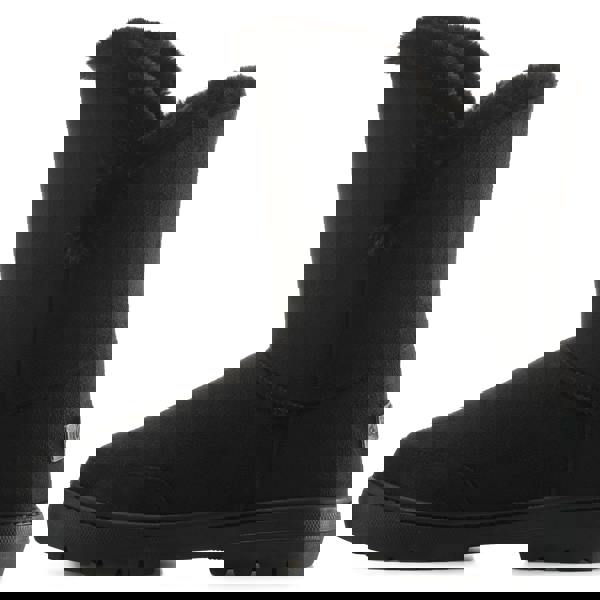 VIVA Freya: Womens Single Button Faux Fur Lining Mid-Calf Winter Boots